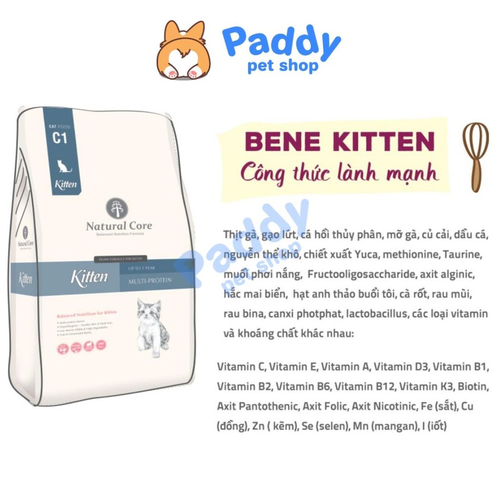 Hạt Hữu Cơ Natural Core Kitten Cho Mèo Con