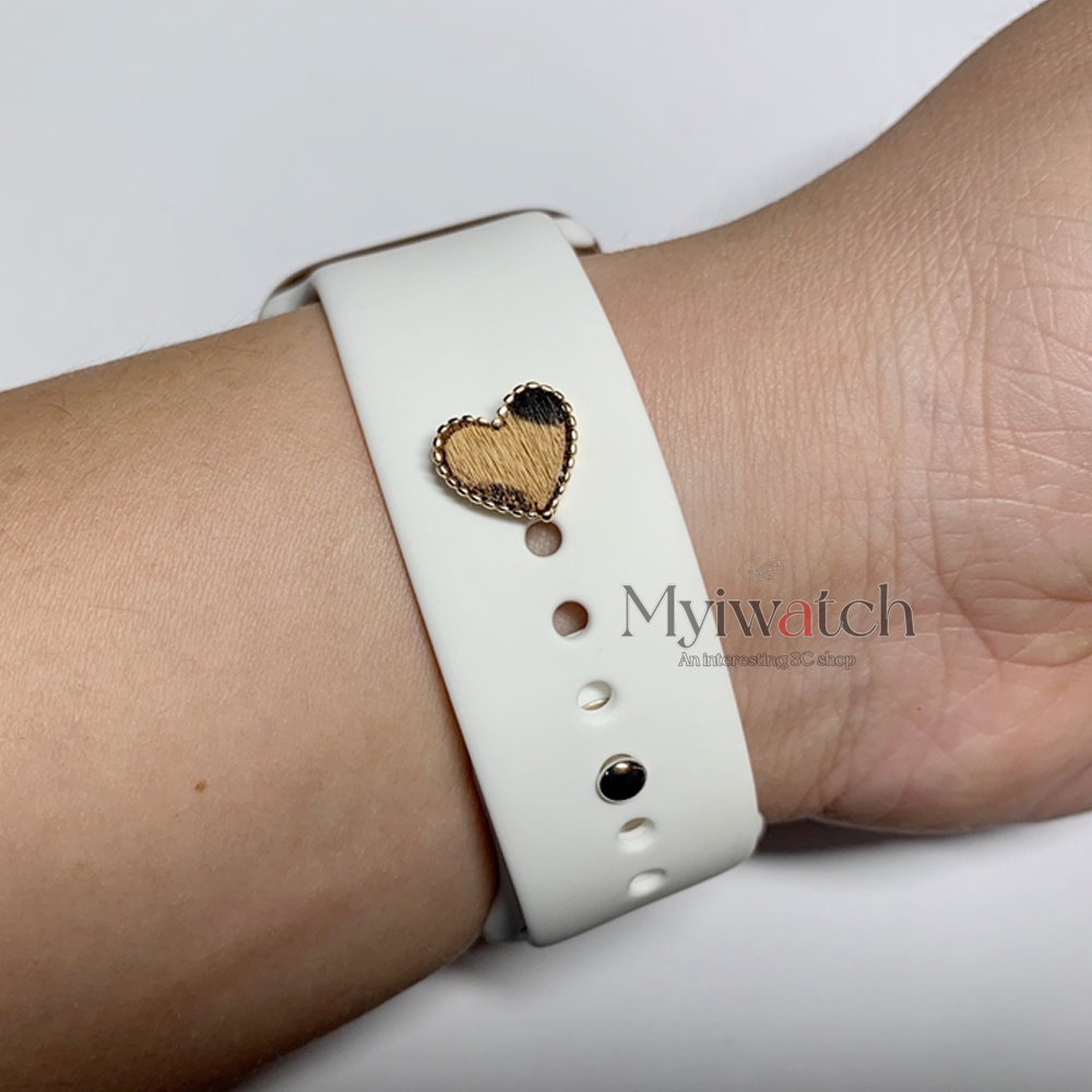 【20 màu】 Tự làm Phụ kiện kim loại trang trí cho iwatch series 7 6 5 4 SE 3 2 1 thời trang Thiết kế Rhinestone Khóa kim loại Dây đeo đồng hồ mềm Trang trí