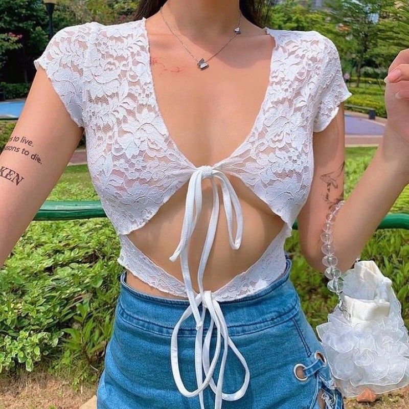Áo croptop sexy hở ngực