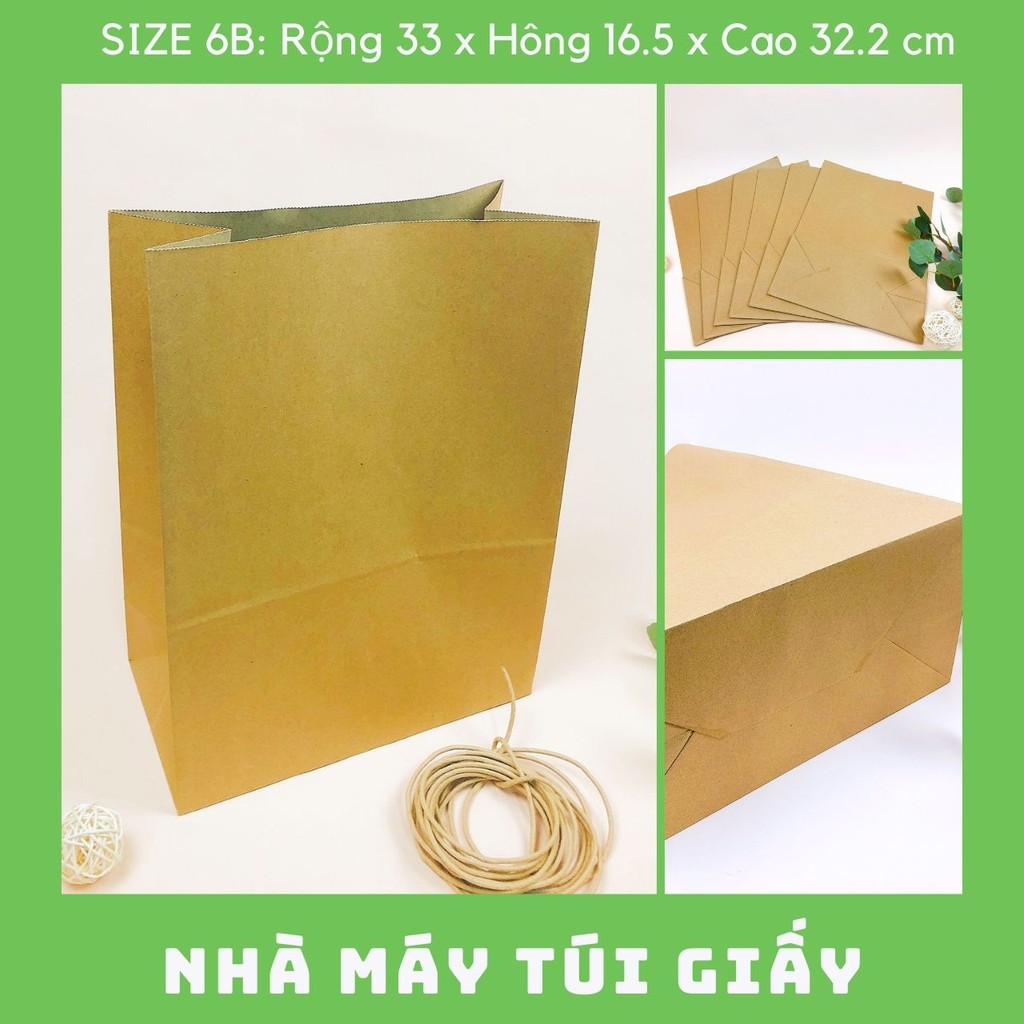 300 chiếc túi xi măng không quai Size 6B: 33x16.5x32.2 cm đựng hàng 6-7kg (Ảnh thật và video)