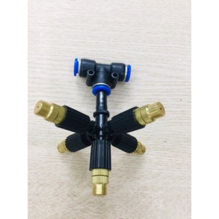 Béc phun sương 5 hướng đồng dùng ống 8mm