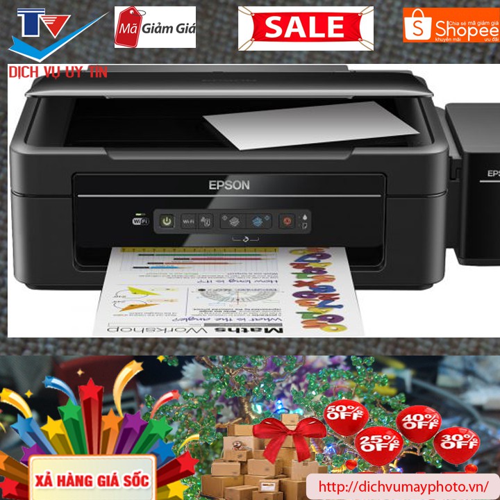 Máy in phun màu cũ đa năng Epson L211 L210 L220 máy đẹp