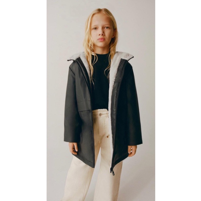 Áo khoác thu đông bé gái ZR Rain Coat đen