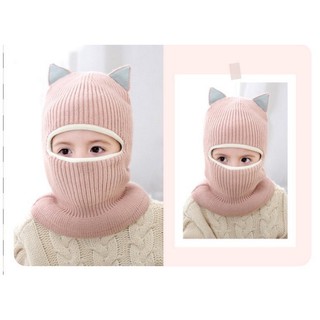 Mũ len Ninja tai thỏ cho bé