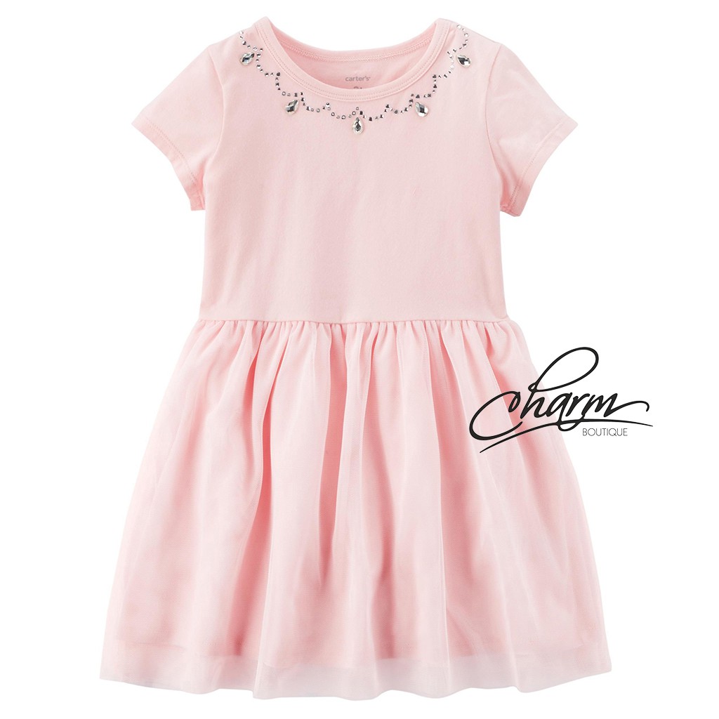 Váy Cho Bé Gái, Đầm Bé Gái Thun CARTER'S Chính Hãng