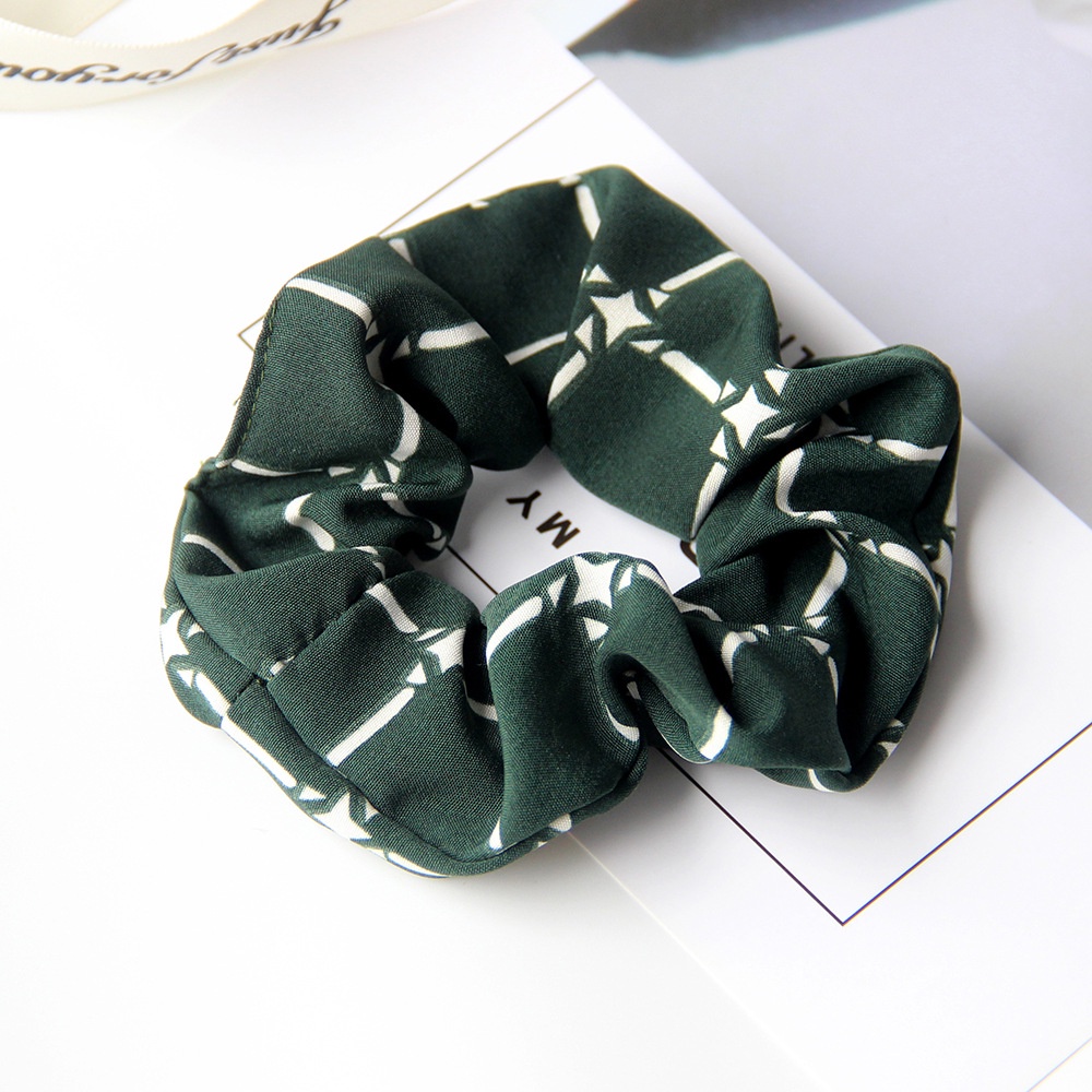Dây cột tóc vải kẻ thời trang