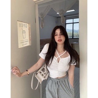 Áo croptop nữ dây đan chéo ngực