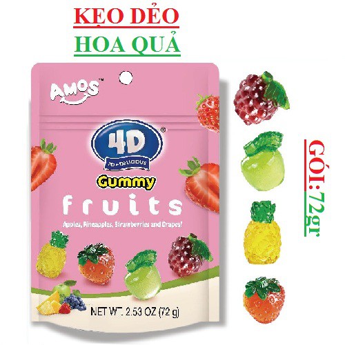 Kẹo dẻo xếp hình Amos gummy 4D (3D+delicious) gói