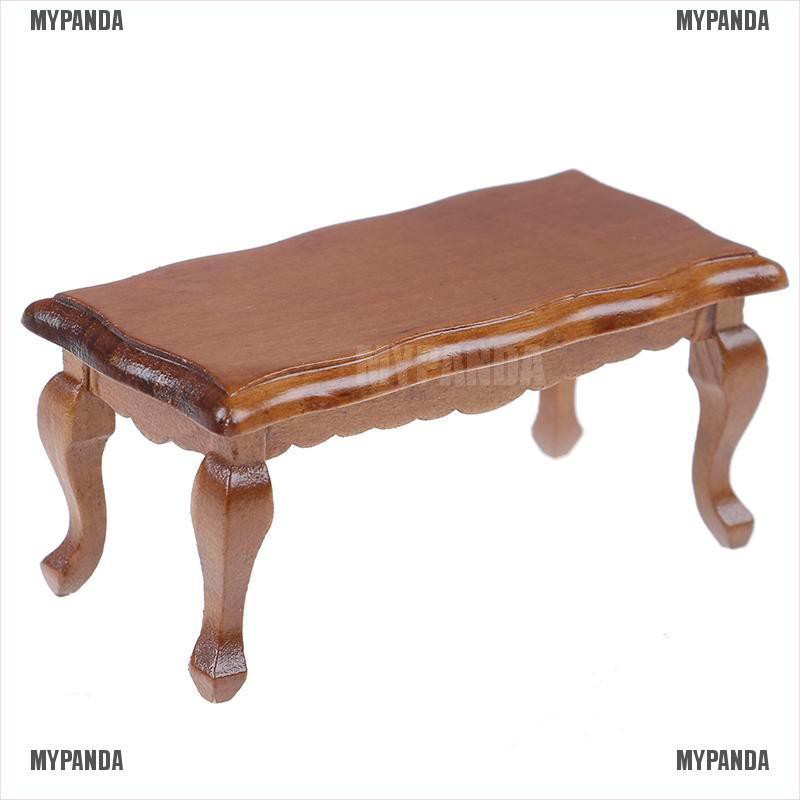 Mô hình bàn trà mini xinh xắn trang trí nội thất nhà búp bê 1/12