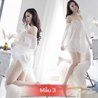Váy Ngủ Lụa (Kèm Mút Ngực) Vải Satin Lụa Dáng Siêu Xinh Bao Mát Bao Đẹp