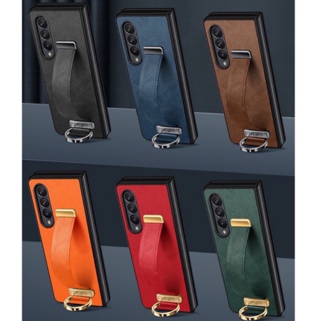 Ốp lưng Sulada Da kèm dây đai lưng cho Samsung Z Flip 3, Z Fold 3, Z Fold 2 dựng máy đeo tay siêu tiện