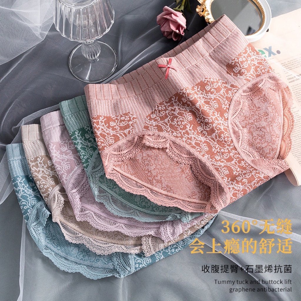 Quần Lót Nữ - Quần Lót cotton cao cấp viền ren thiết kế đính nơ nhỏ MÃ QL04