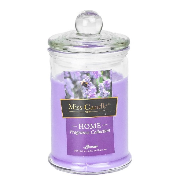 Nến thơm ly thủy tinh D6H11 Miss Candle FTRAMART MIC5678 95g Lavender (Hương oải hương)