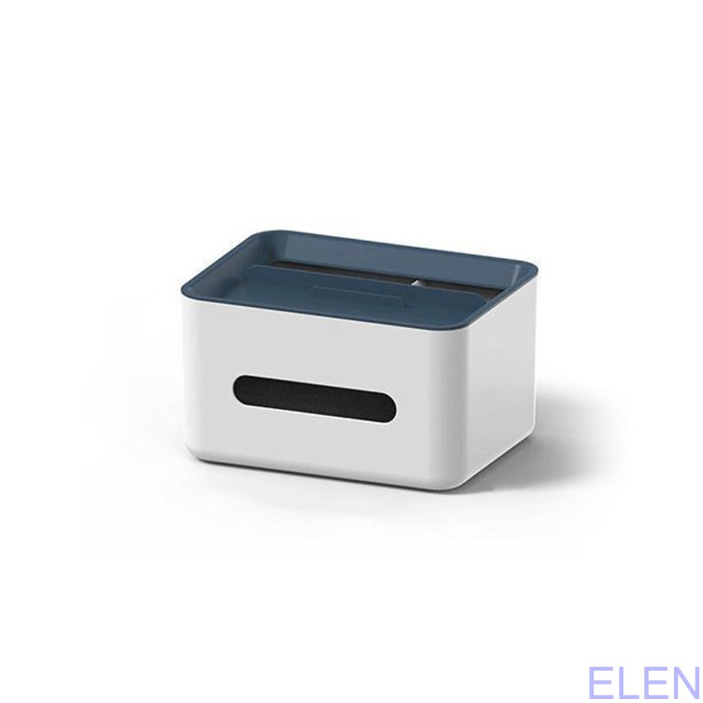 Tissue Box with Lid Plastic Remote Controller Kitchen Napkin Holder Double Layer Sundries Organizer Plastic ELEN