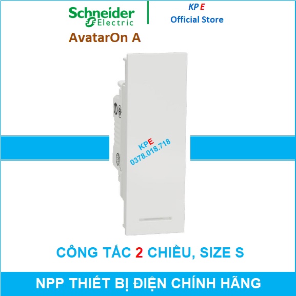 CÔNG TẮC ĐƠN 2 CHIỀU 16AX 16A Size S CẮM NHANH M3T31_2_WE SCHNEIDER AVATARON A - LOLi ELECTRIC