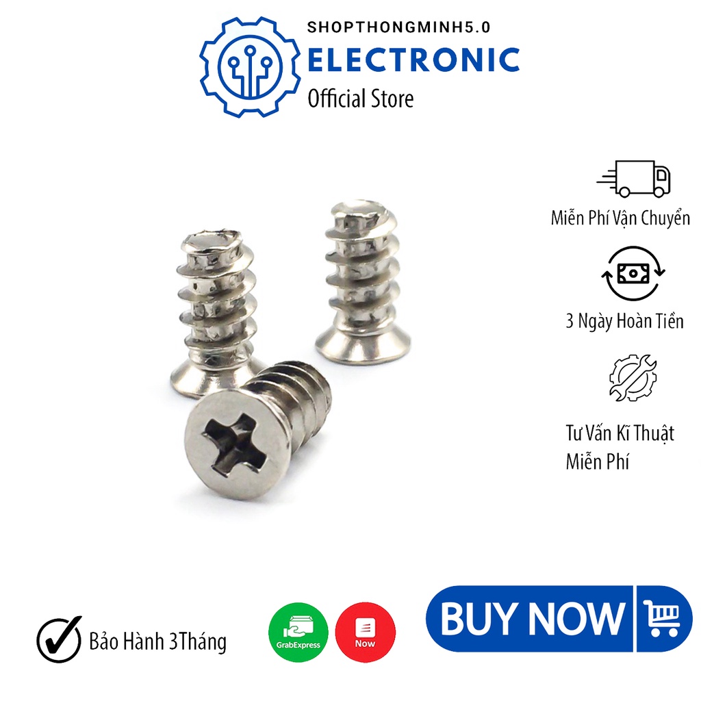Bộ 4 Chiếc Vít Xoắn M5 M5X10MM M4 M4x10MM🍀 Vít quạt tản nhiệt