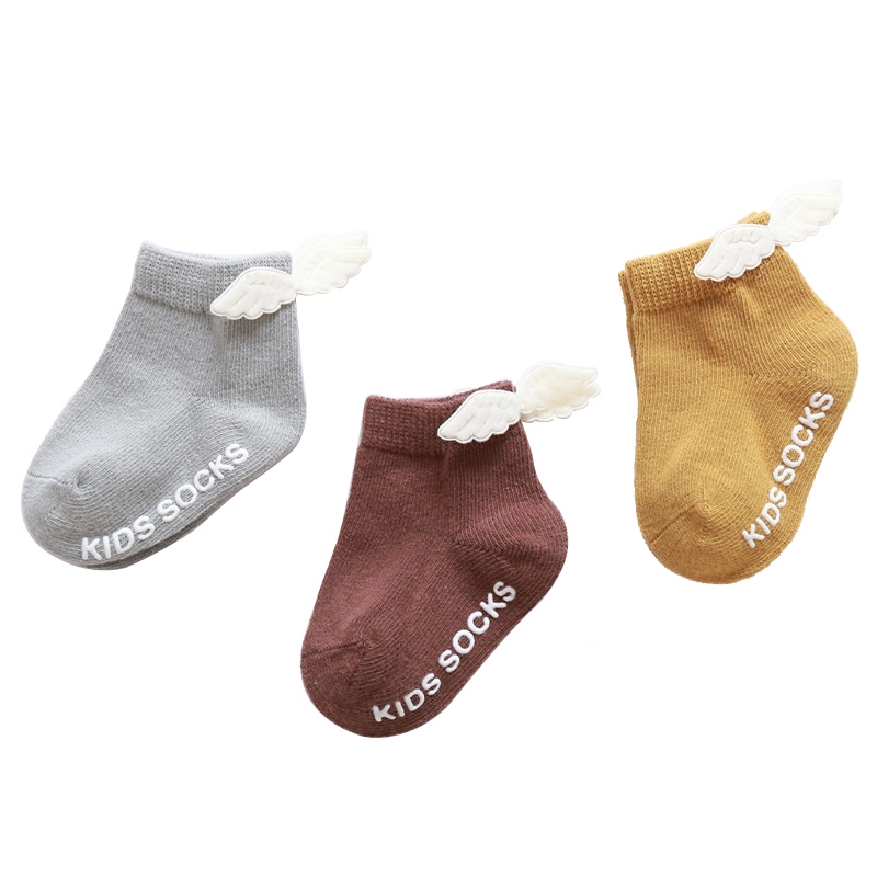 Bộ 3 Đôi Vớ Cotton Mềm Mại Chống Trượt Dành Cho Em Bé