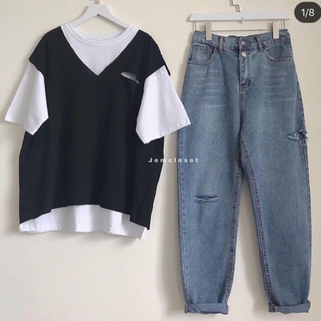 Baggy Jeans 2 Nút PT✨