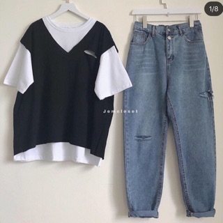 Baggy jeans 2 nút pt✨