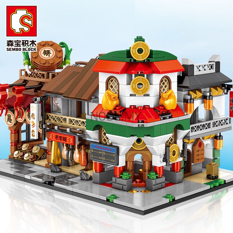 Lego Bộ Đồ Chơi Lắp Ráp Mô Hình Cửa Hàng Thành Phố Cho Bé