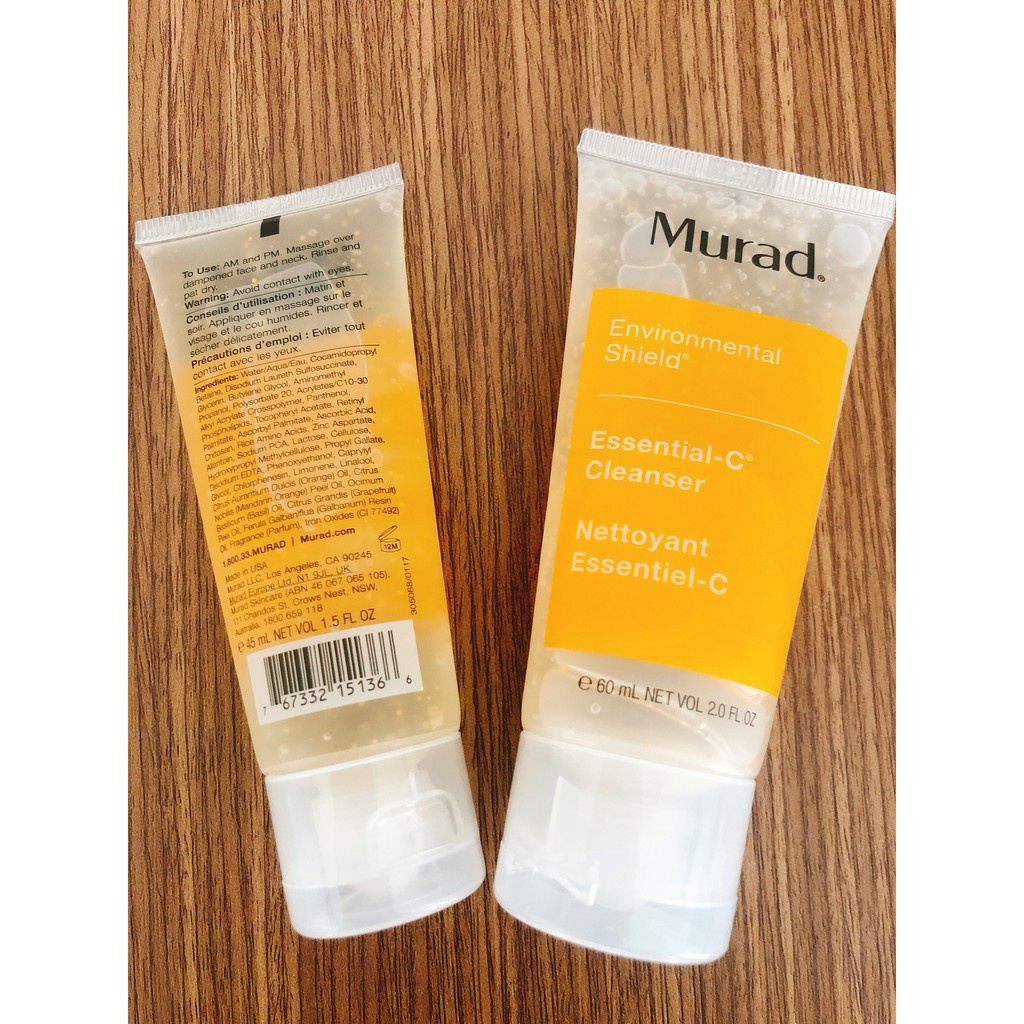 Sữa rửa mặt Murad giảm nám và chống lão hóa Environmental Shield Essential-C Cleanser 15ml