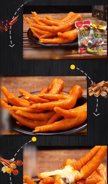 Chân gà YI JIA XIN hai vị cay và không cay 32g/gói đặc sản hàng nội địa | BigBuy360 - bigbuy360.vn