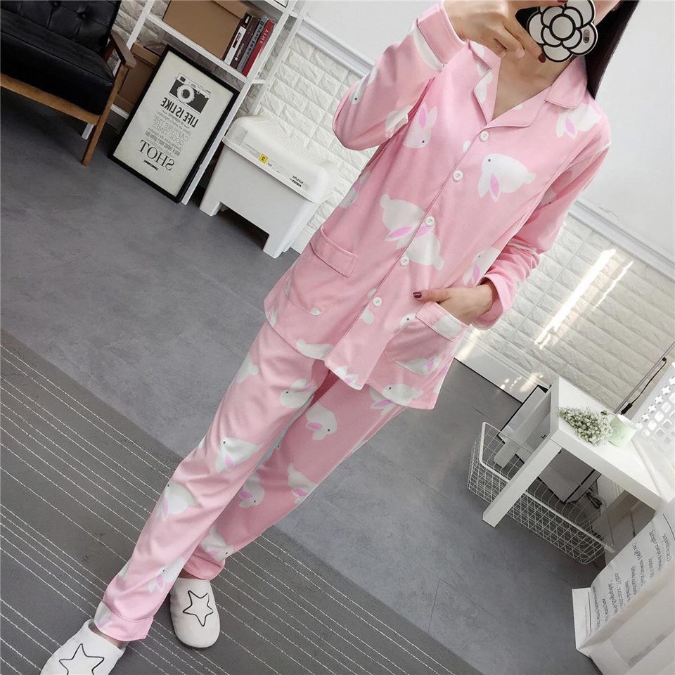 Đồ bộ Bầu và sau sinh Pyjjama thỏ QC + chất cotton đẹp thoáng mát