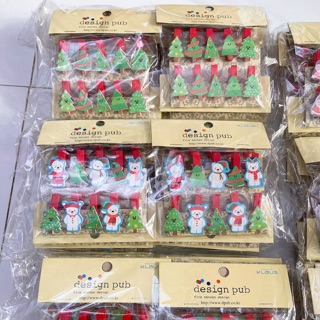 Kẹp gỗ noel 10cái/bịch