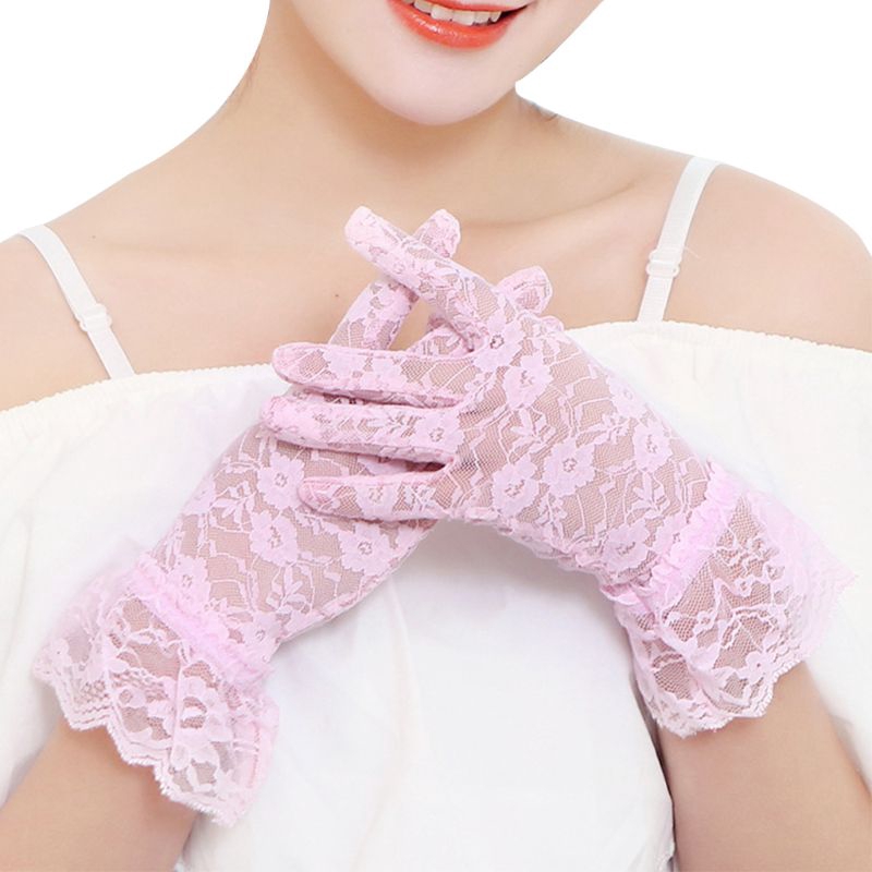 Găng tay phối ren thanh lịch sang trọng cho nữ