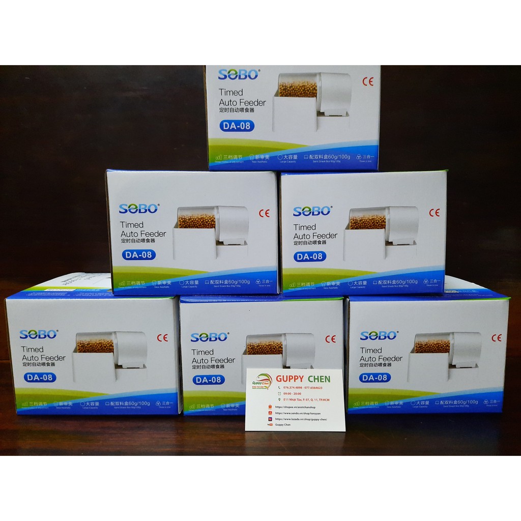 Máy cho ăn tự động hồ cá chạy pin SOBO DA-08