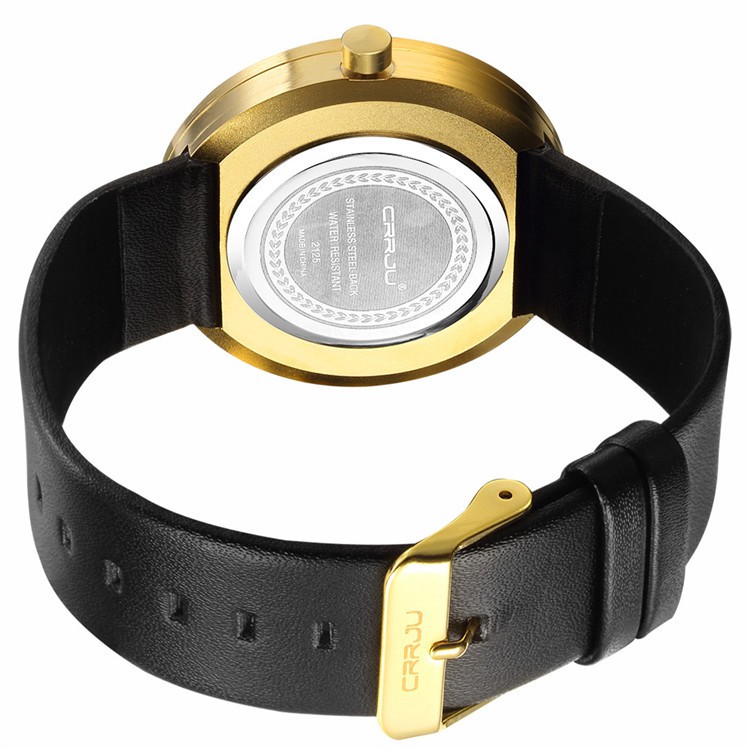 Đồng Hồ Nam Crrju 2125 Dây Da Sang Trọng Không Thấm Nước