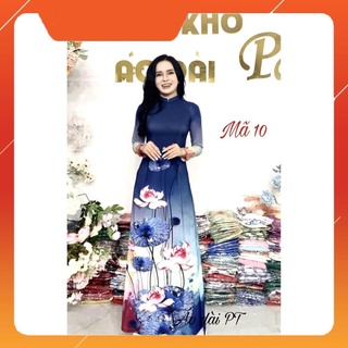 [Freeship đơn từ 0đ] ] Áo dài lụa nhật 👗 FREESHIP 👗 Áo dài chất lụa Nhật in 3d đẹp