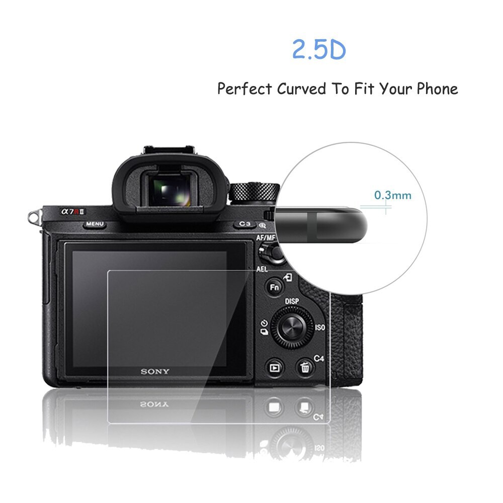 Set 2 Kính Cường Lực Bảo Vệ Màn Hình Điện Thoại Sony A7 Ii Iii A7S A7R Iv A99 A9 A6300 A6000 A5000 A6400 Rx100 Nex-7 / 6 / 5 / 3n A33 A35 A55