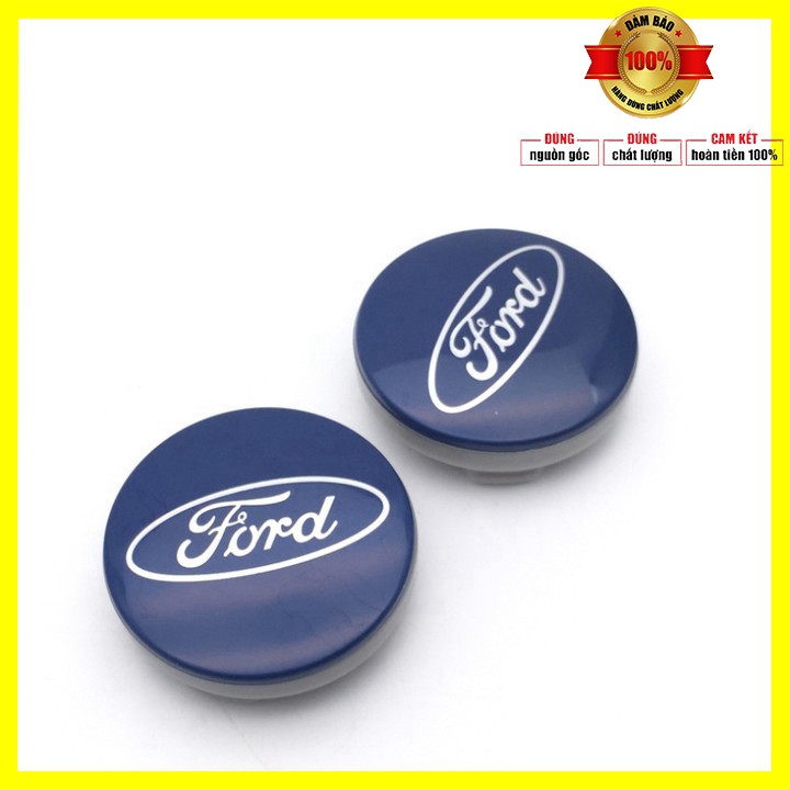 Sản phẩm Logo chụp mâm bánh xe ô tô Ford đường kính ngoài 54mm, chất liệu Nhựa ABS - 01 chiếc