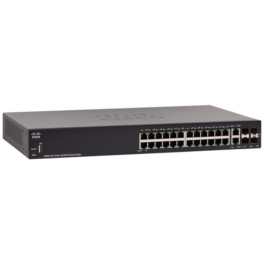 Cisco SF250-24P-K9-EU 24-Port 10/100 PoE Smart Switch