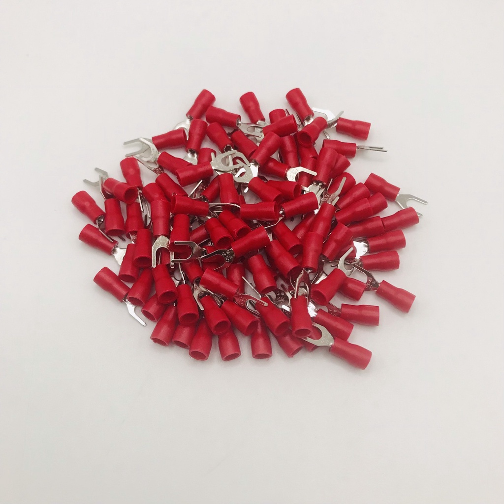 100 chiếc đầu cos chữ y sv1.25-4, đầu cos dây điện, dùng cho dây điện 0.5mm-1.5mm
