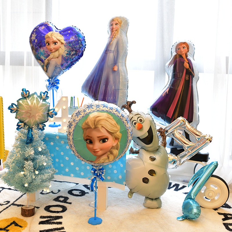 18 inch mới Frozen Elsa Princess bong bóng lá nhôm bóng bay trang trí tiệc sinh nhật cho trẻ em