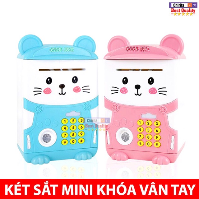 Két Sắt Mini Thông Minh Mã Số hình thú nhiều màu đẹp, dễ thương giúp bé tập tiết kiệm Song Nguyên