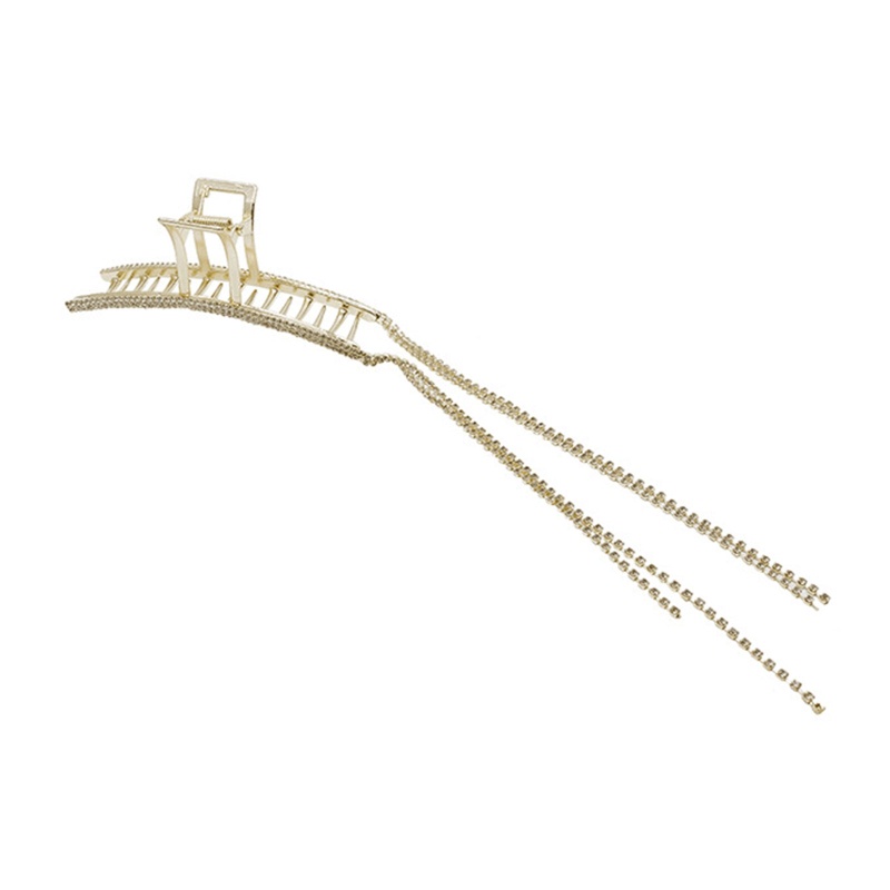 Kẹp Tóc Đính Đá Phối Tua Rua Dài Phong Cách Pháp