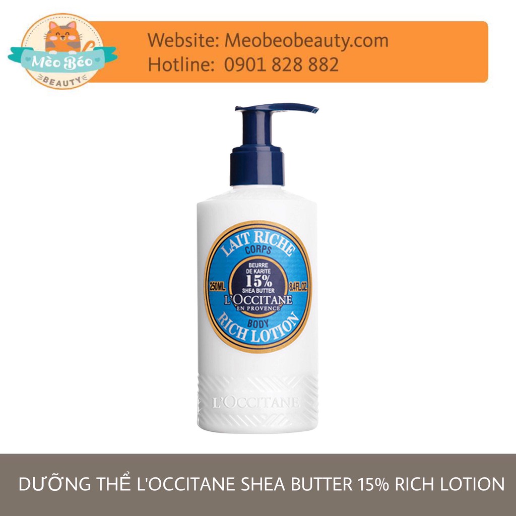 Lotion Dưỡng Thể Loccitane Shea Butter 15% Rich Lotion