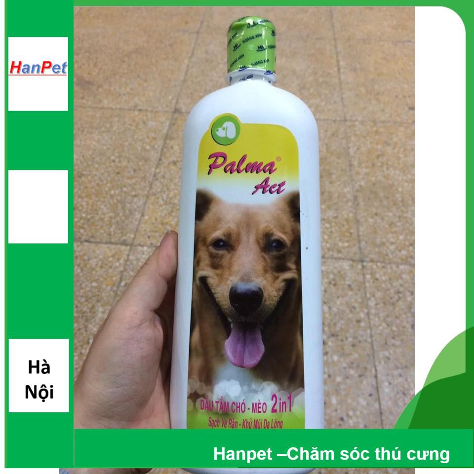 HN- Dầu Tắm chó mèo Palma Act - 500ml (Hanpet 101) sữa tắm trị ve rận cho chó và mèo