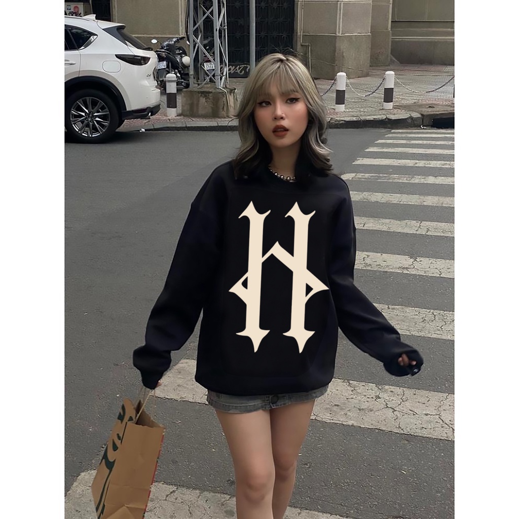 Áo sweater unisex form nam nữ chất liệu cotton dày dặn