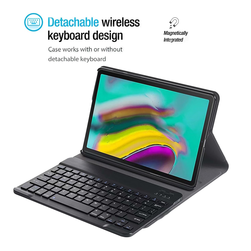 Backlit Wireless Keyboard for Samsung Galaxy Tab A 10.1 Tab A 10.5 A8.0 Cover PU Leather Stand Case with Pencil Holder