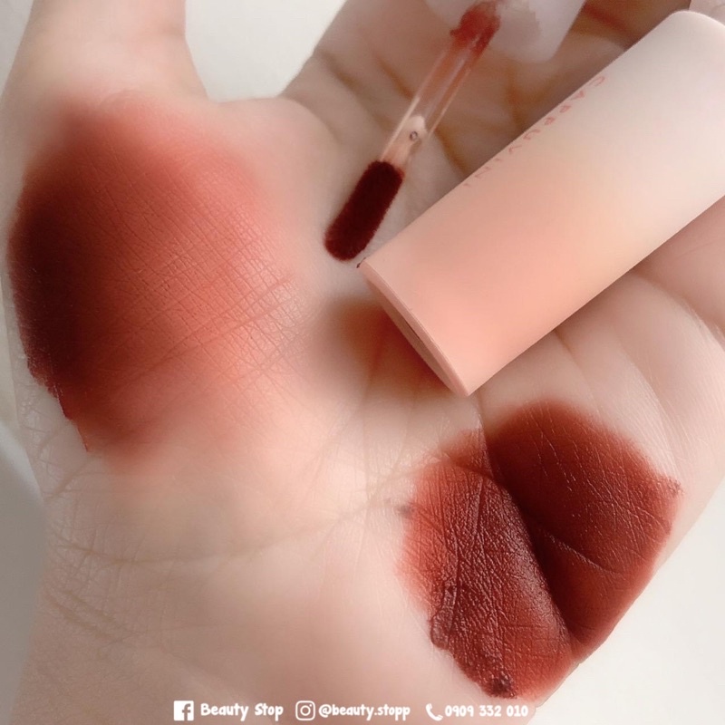 Set 3 Son Kem Bùn Lì Siêu Mượt CAPPUVINI Lucky Girl Air Feeling Lip Mud