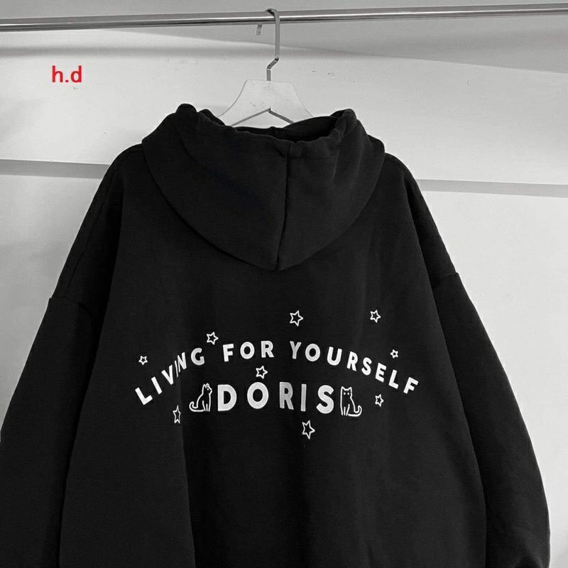 Áo khoác hoodie khoá bo tay Mèo DORRIHodie nữ form rộng dài vải nỉ chất đẹp giá rẻ không xù lông hàng quảng châu