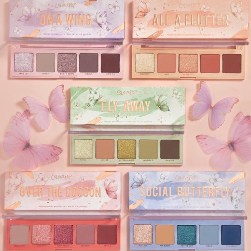 Colourpop  Bill chính hãng - Bảng phấn mắt 5 ô nhỏ gọn Too Haute, Cherish, Crush, Ballad, Amor, Lyric