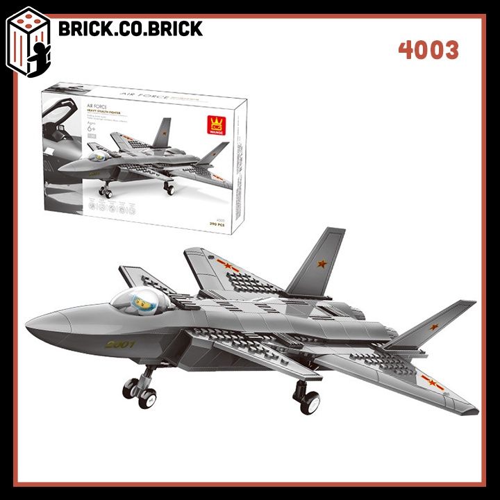 Mô hình Lắp ráp Máy bay quân đội Không chiến Hiện đại và Máy bay Phản lực Chiến đấu Army 4001- 4006