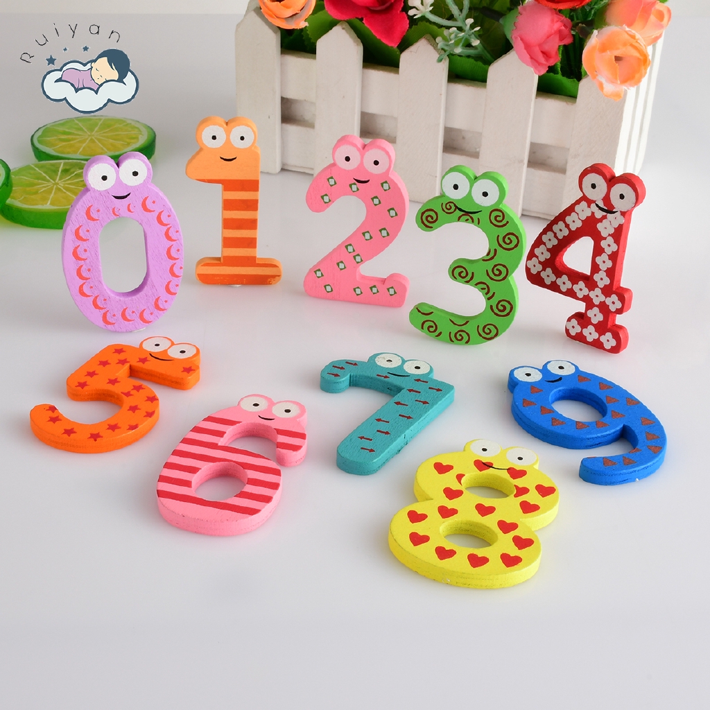 Bộ Số Đếm Bằng Gỗ Cho Bé Từ 0-9 Tuổi