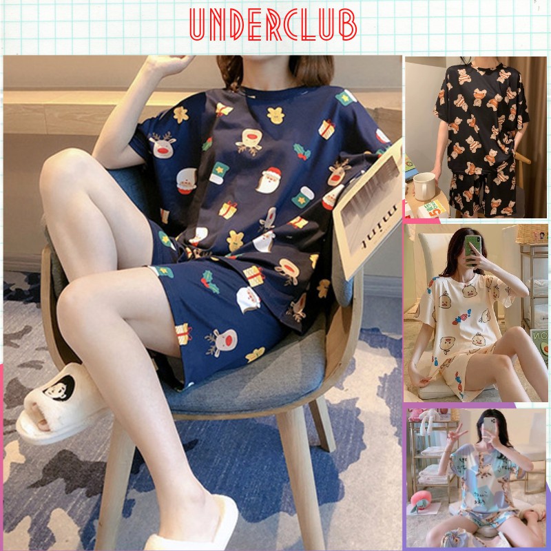 Đồ ngủ nữ ngắn tay LAMODE, bộ mặc ở nhà ngắn tay thoáng mát | BigBuy360 - bigbuy360.vn