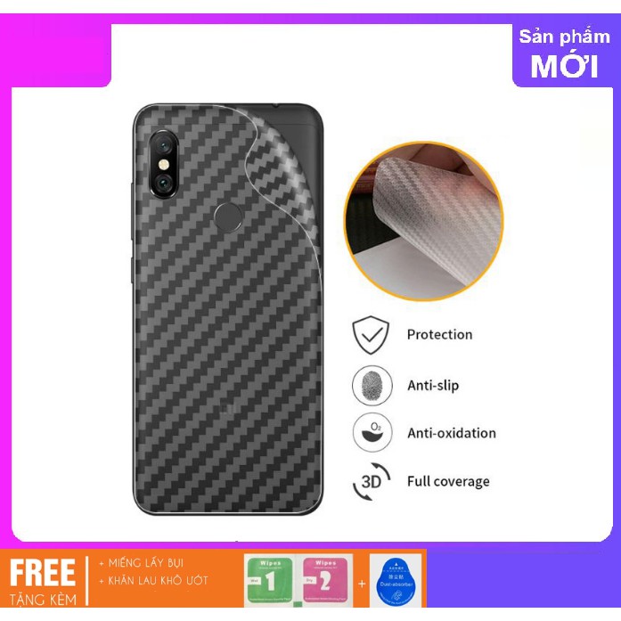 Dán Cacbon Mặt Sau Xiaomi Note 6 Pro